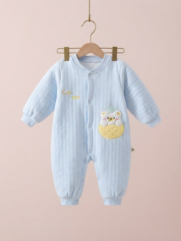 Newborn Baby Unisex Flannel Rompers Jumpsuit