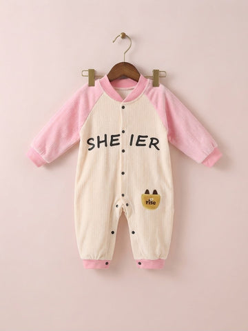 Newborn Baby Unisex Flannel Rompers Jumpsuit