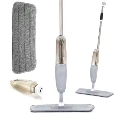 360° Rotating Water Spray Flat Mop with Refillable Bottle – Microfiber Spray Mop for Floor Cleaning, Kitchen & Bathroom, Multi-Surface Washable Mop Pad, No Bucket Needed Cleaning Tool