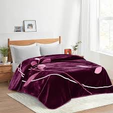 Summer Ac Blanket Luxury Stuff(purple Big Leaf)