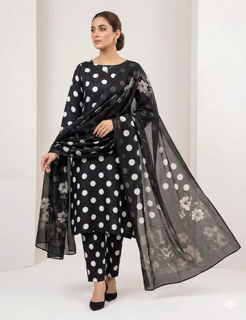 SWISS LAWN POLKA Black