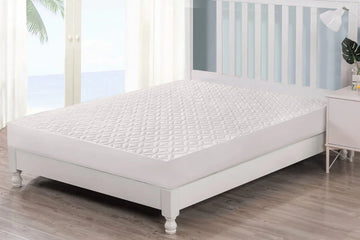QUILTED WATERPROOF MATTRESS PROTECTOR-WHITE